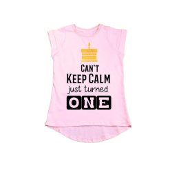 Can't Keep Calm just turned one girls pink tee