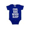 Cool kids never sleep Baby Romper Blue