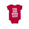 Cool kids never sleep Baby Romper Red