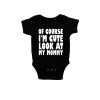 Cute Like Mom Baby Romper Black