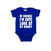 Cute Like Mom Baby Romper Blue