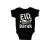 Eid Moobarak Baby Romper Black