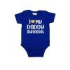 I love my daddy strongest Baby Romper Blue
