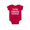I love my daddy strongest Baby Romper Red