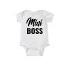 Mini Boss Design Baby Romper White