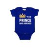 Prince has arrived Baby Romper Blue