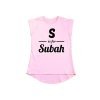 S is for Customized Name Girls T-Shirt Pink
