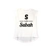 S is for Customized Name Girls T-Shirt White
