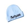 New Born baby Beanie with Name blue