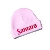 New Born baby Beanie with Name pink
