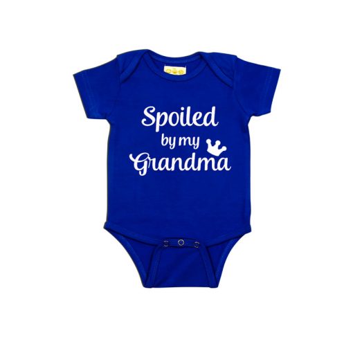 Spoiled By Grandma Baby Romper blue