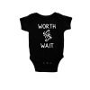 Worth The Wait Baby Romper Black