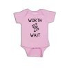 Worth The Wait Baby Romper Pink