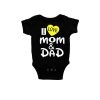 I Love Mom & Dad Baby Romper black