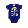 I Love Mom & Dad Baby Romper blue