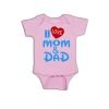 I Love Mom & Dad Baby Romper Pink