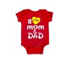 I Love Mom & Dad Baby Romper Red