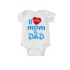 I Love Mom & Dad Baby Romper white
