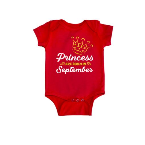 Princess are born in Baby Romper red