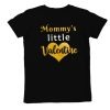 mommys little valentine black unisex tshirt boys girls