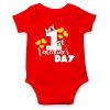 my first valentines day red romper