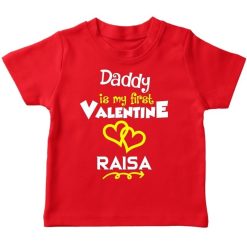 Daddy is my first valentine red t-shirt