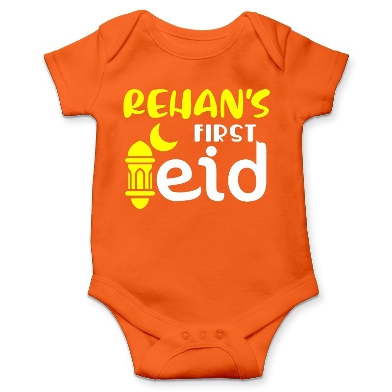 First Eid Orange Romper