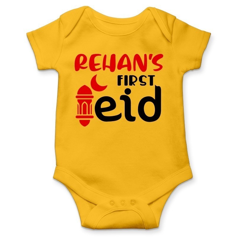 First Eid Yellow Romper