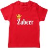 Customized-Name-with-Crown-Unique-T-Shirt-Red