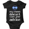 Don't Advice My Mom Unique Baby Romper Black