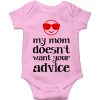 Don't Advice My Mom Unique Baby Romper Pink