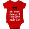 Don't Advice My Mom Unique Baby Romper Red