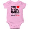 Happy-Birthday-daddy,-I’m-the-best-present-ever-Baby-Romper-Pink