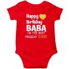 Happy-Birthday-daddy,-I’m-the-best-present-ever-Baby-Romper-Red