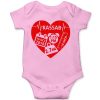 Heart shape Birth facts Baby Romper Pink