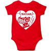 Heart shape Birth facts Baby Romper Red