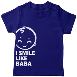 I smile like baba T-Shirt Blue