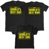Meet Worlds Best Fam Combo T-Shirt Black