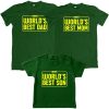 Meet Worlds Best Fam Combo T-Shirt Green