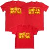 Meet Worlds Best Fam Combo T-Shirt Red