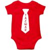 Name-in-a-tie-Baby-Romper-Red