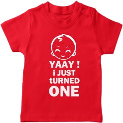 Yaay-I-just-turned-Age-Birthday-Celebration-T-Shirt-Red