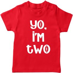 Yo-I-am-Two-Birthday-Celebration-T-Shirt-Red