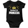 Baba's Princess Baby Romper Black