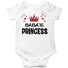 Baba's Princess Baby Romper White