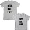 Best-Dad-Son-Unique-Family-Combo-T-Shirt-Grey