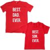 Best-Dad-Son-Unique-Family-Combo-T-Shirt-Red