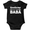 Handsome-Like-BABA-Baby-Romper-Black