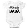 Handsome-Like-BABA-Baby-Romper-White