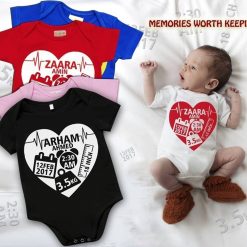 Heart-shape--Birth-facts--Baby-Romper-Content